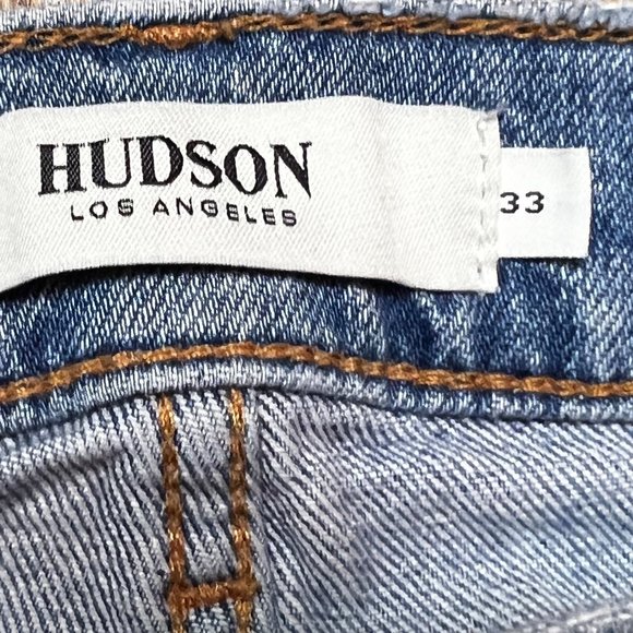 Hudson Zach side up skinny jean Distressed mens size 33x32 - Picture 8 of 14